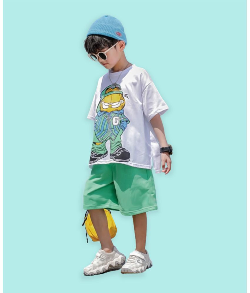     			J&JP Multicolor Cotton Blend Boys T-Shirt & Shorts ( Pack of 1 )