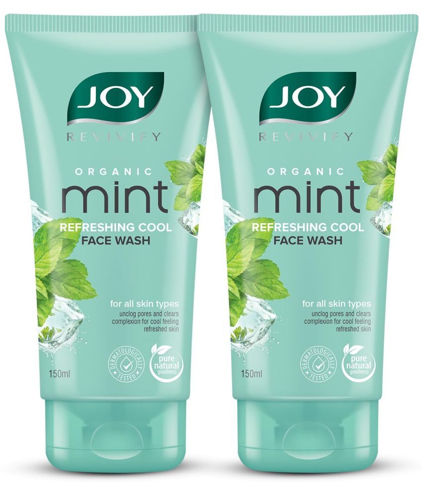     			Joy Revivify Organic Refreshing Cool Mint Face Wash (150ml X 2)