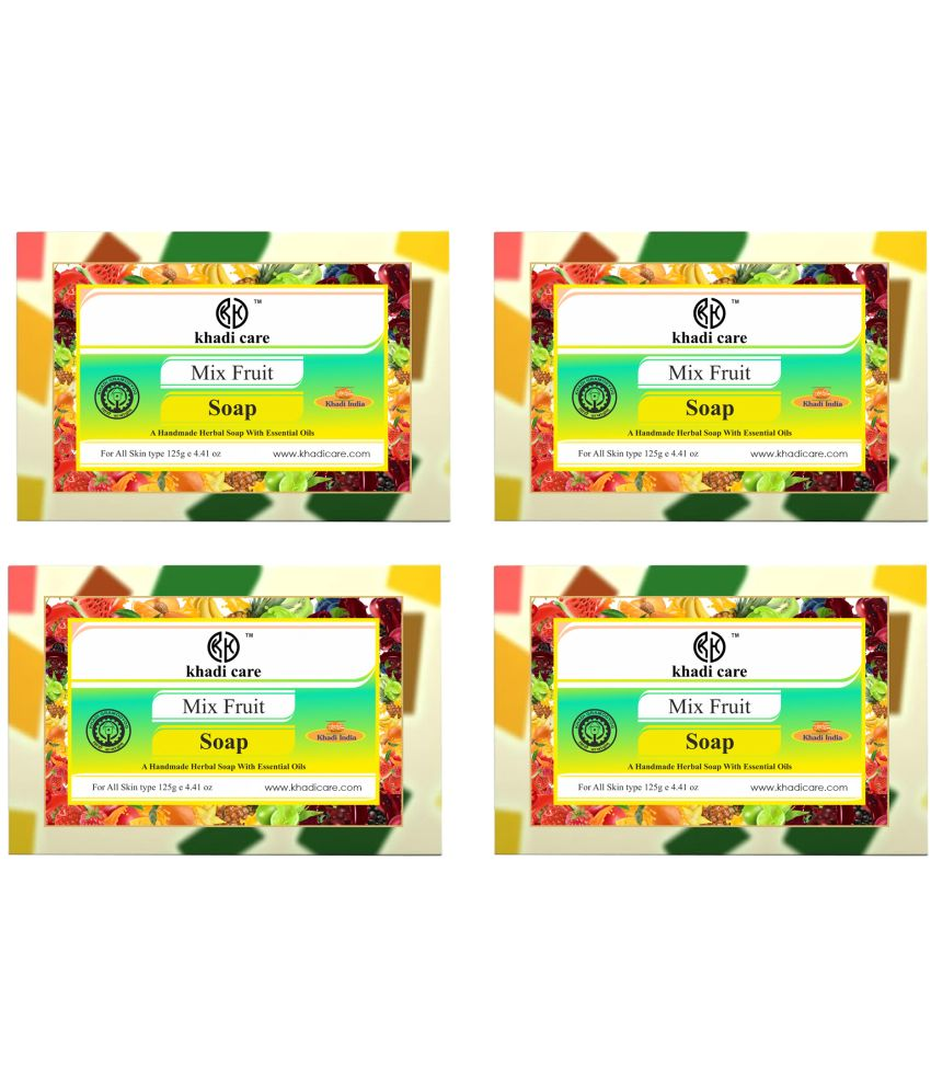     			Khadi Care Herbal Mix Fruit Soap (125g Each) Pack of 4