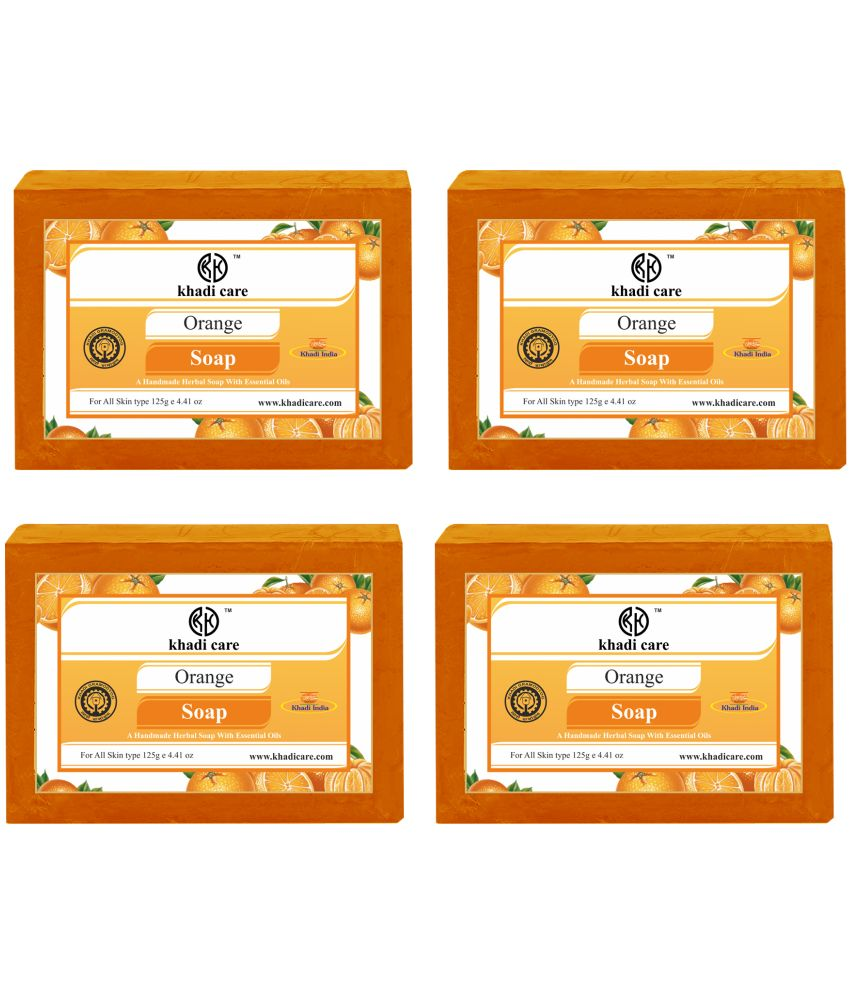     			Khadi Care Herbal Orange Soap (125g Each) Pack of 4