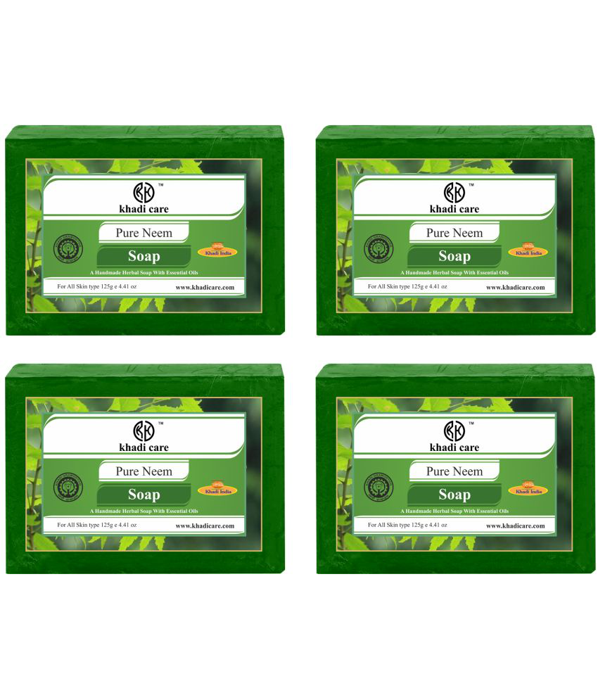     			Khadi Care Beauty Pure Neem Soap Soap for All Skin Type ( Pack of 4 )