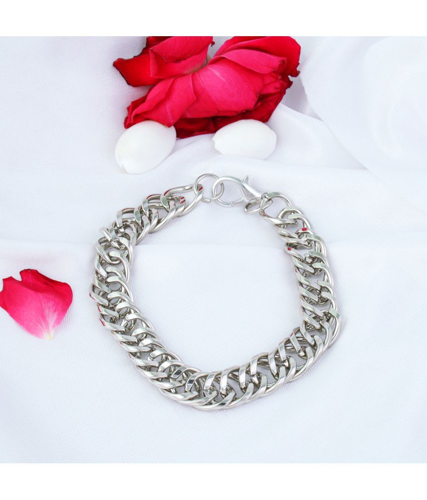     			Thrillz Silver Bracelet ( Pack of 1 )