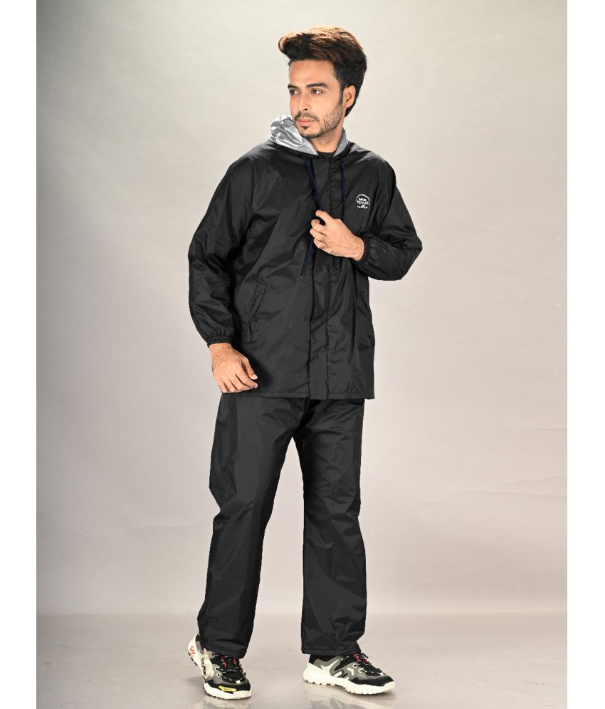     			lux venus Black Nylon Men's Rain Suit ( Pack of 1 )