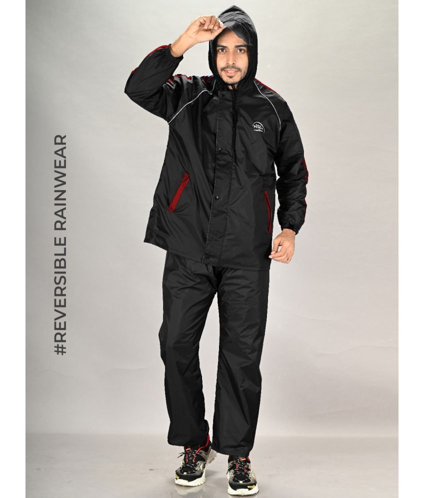     			lux venus Black Nylon Men's Rain Suit ( Pack of 1 )