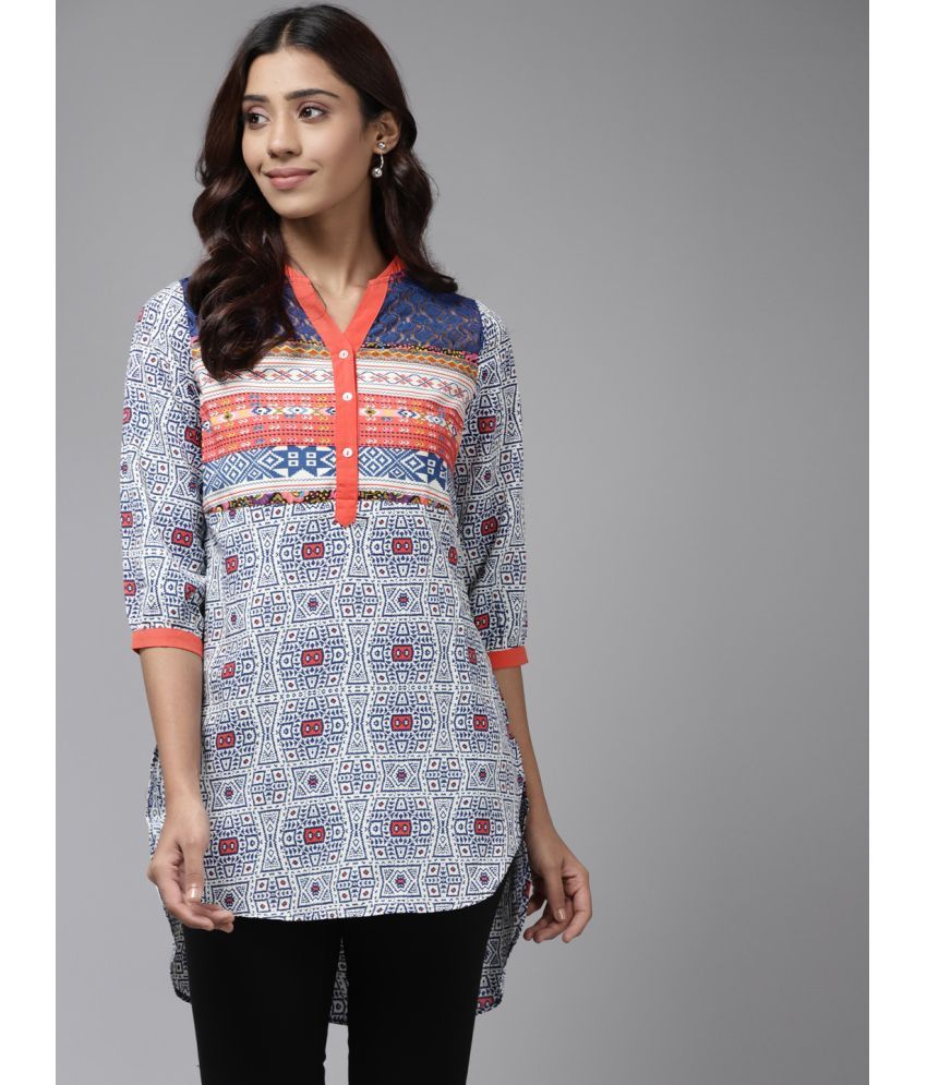     			Aarika Blue Georgette Women's Tunic ( Pack of 1 )