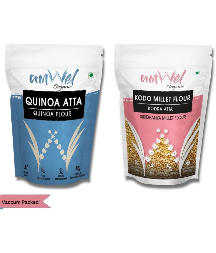     			Amwel Quinoa Flour 450g + Kodo Millet Flour 450g 900 gm Pack of 2