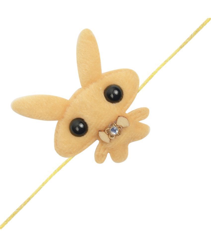     			Arendelle Kid's Rakhi Yellow Raksha Bandhan 2024 Pack of 1