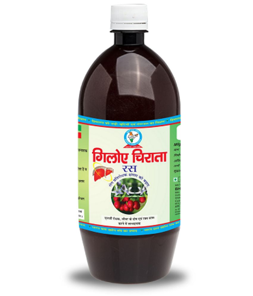     			Bharat Gram Udyog Giloy Chirata Juice: Digestive Wellness and Anti-Allergy Support, 1 L