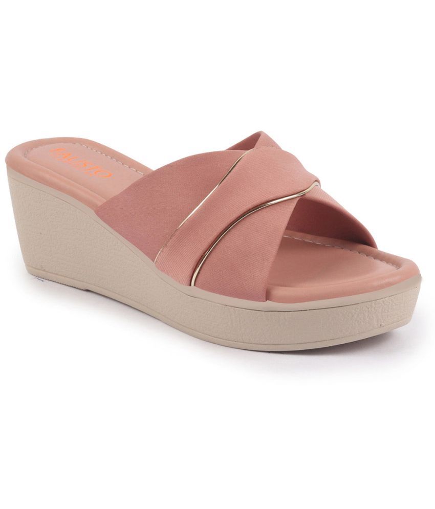     			Fausto Pink Women's Flats