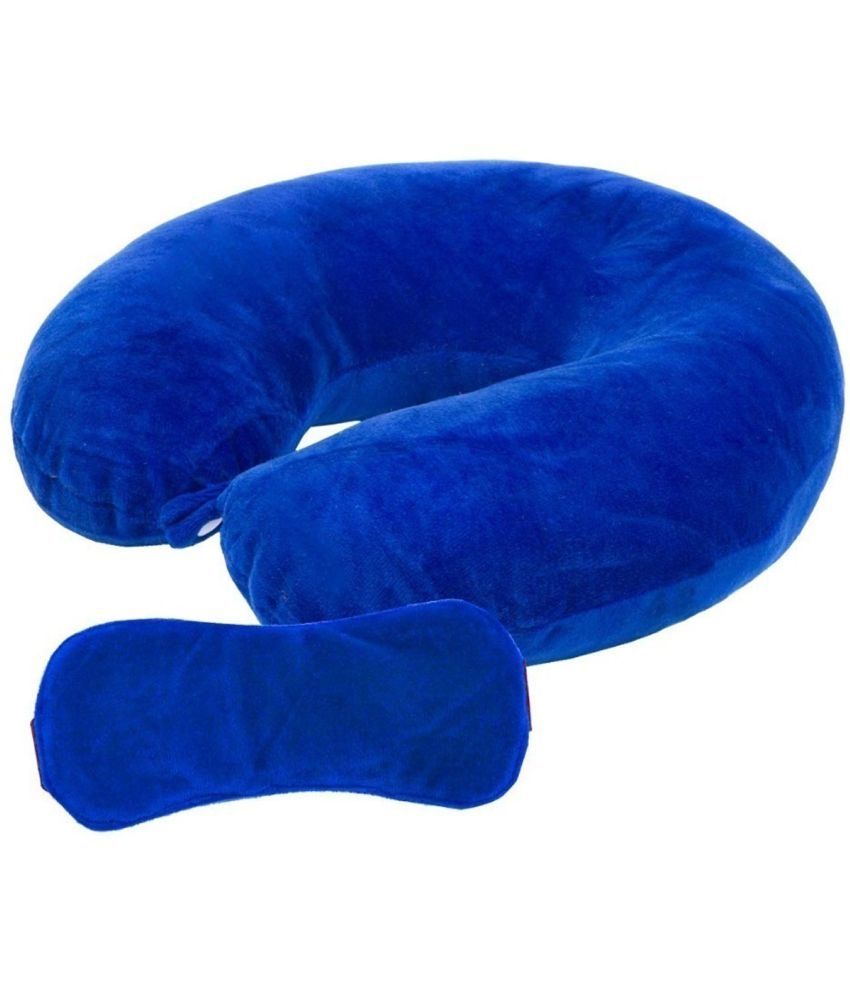     			JUZZII Blue Neck Pillow,Eye Shade ( Pack of 2 )