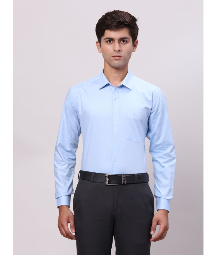     			Park Avenue Cotton Blend Slim Fit Full Sleeves Men's Formal Shirt - Blue ( Pack of 1 )