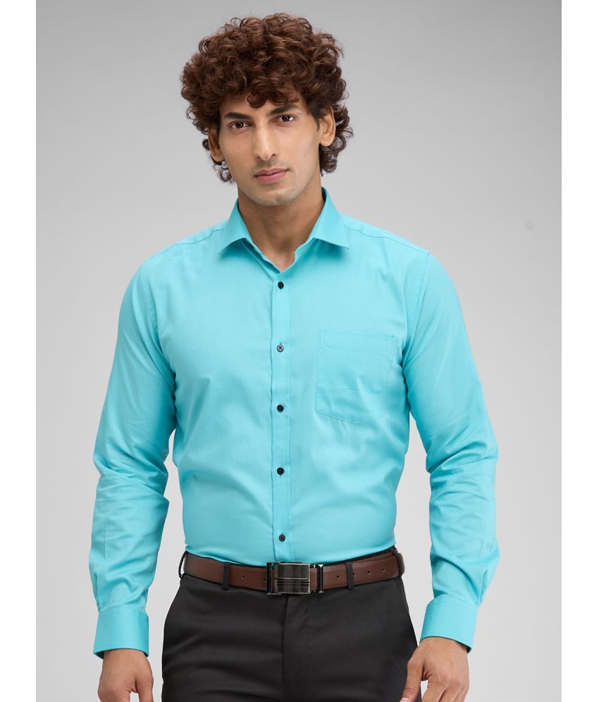     			Park Avenue Cotton Blend Slim Fit Full Sleeves Men's Formal Shirt - Green ( Pack of 1 )