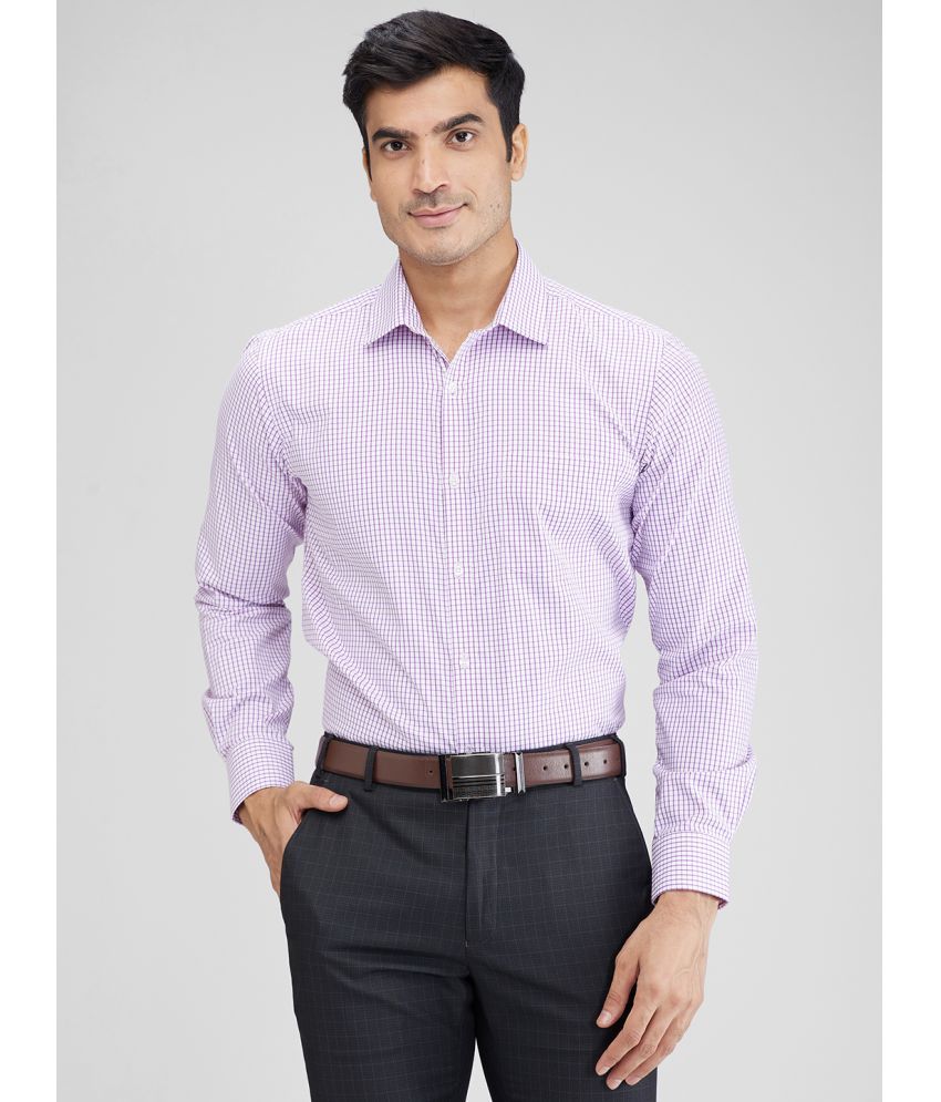     			Park Avenue Cotton Blend Slim Fit Full Sleeves Men's Formal Shirt - Purple ( Pack of 1 )