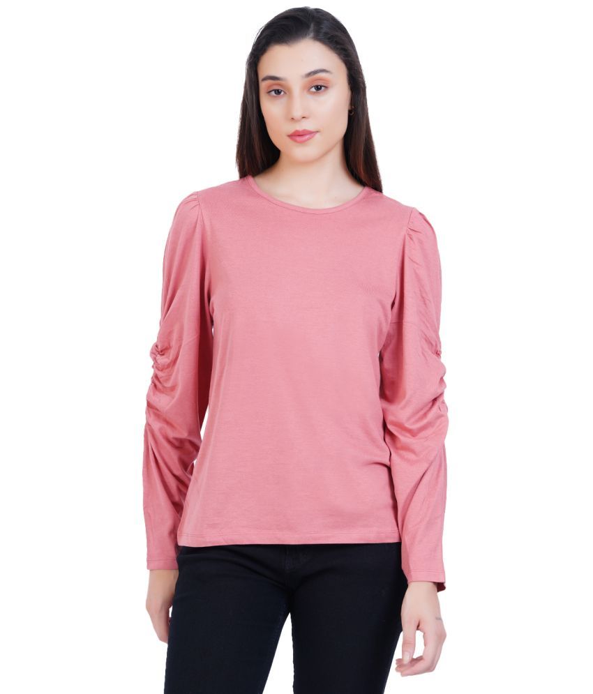     			Rad Prix Pink Cotton Blend Women's Regular Top ( Pack of 1 )