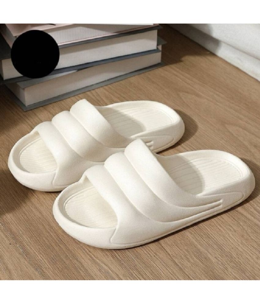     			T-Rock White Men's Slide Flip Flop