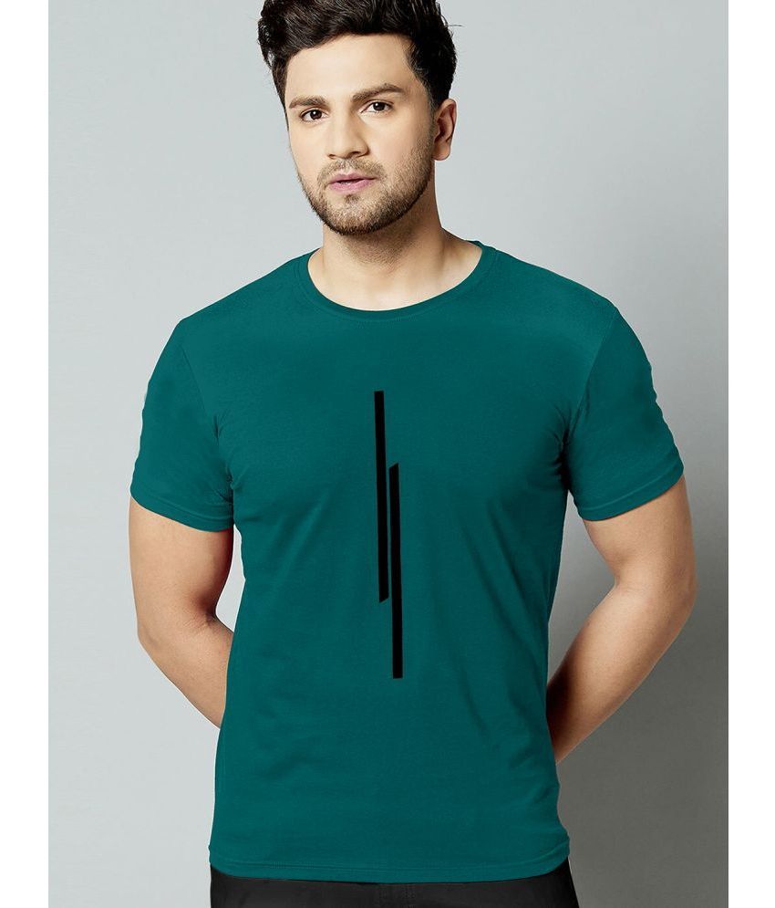     			happy khajana Pack of 1 Polyester Regular Fit Men's T-Shirt ( Melange Green )