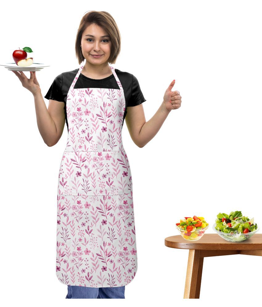     			Oasis Hometex Cotton Blend Printed Kitchen Apron with 1 Center Pocket ( Pack of 1 )