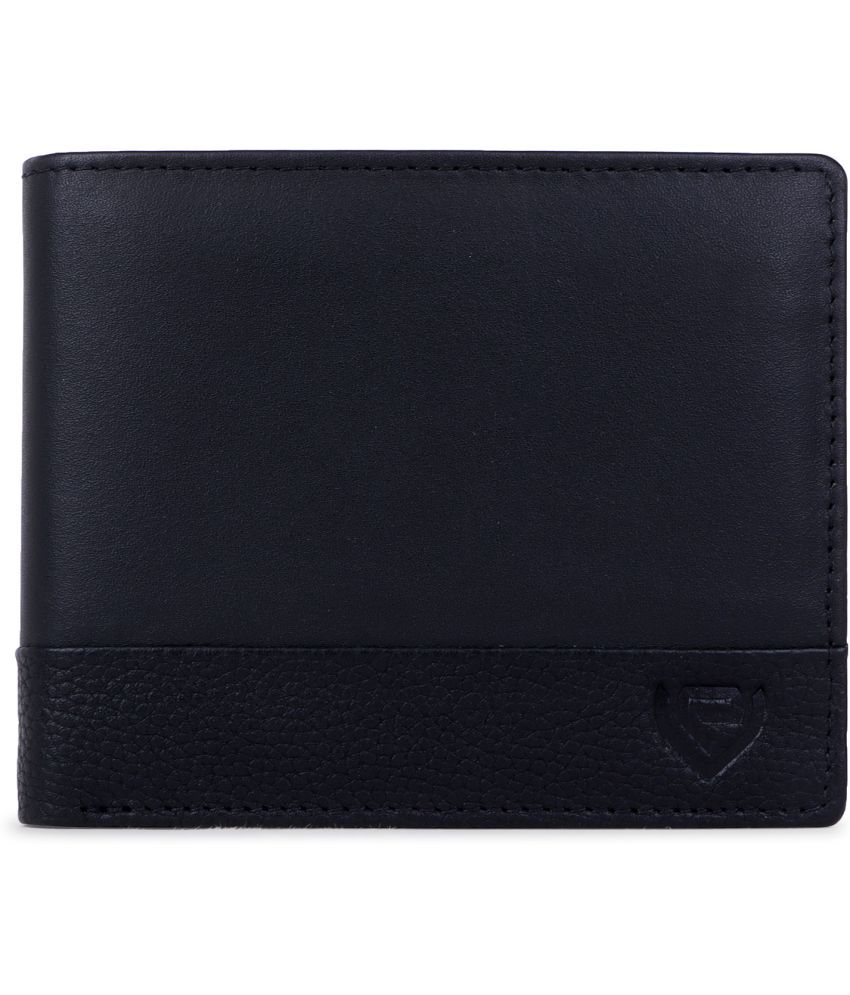     			POSH VELLUM Black 100% Leather Men's RFID Wallet ( Pack of 1 )