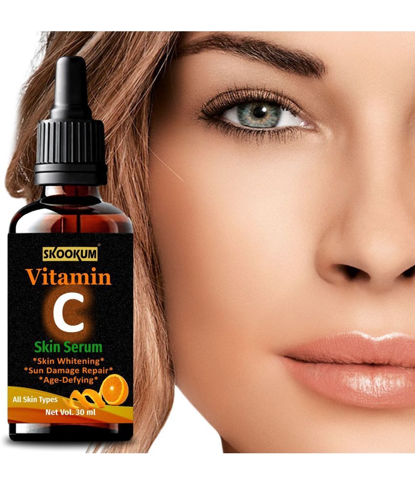     			SKOOKUM Vitamin C Face & Skin Whitening Serum, Anti-Ageing & Sun Damage Repair,30ml (Pack of 1)