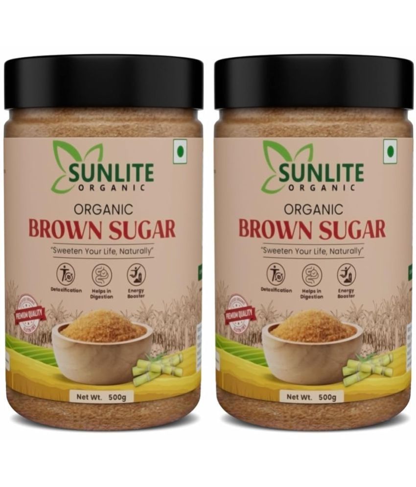     			Sunlite Organic Unrefined, Chemical-Free Brown Sugar Crystal 500 g Pack of 2