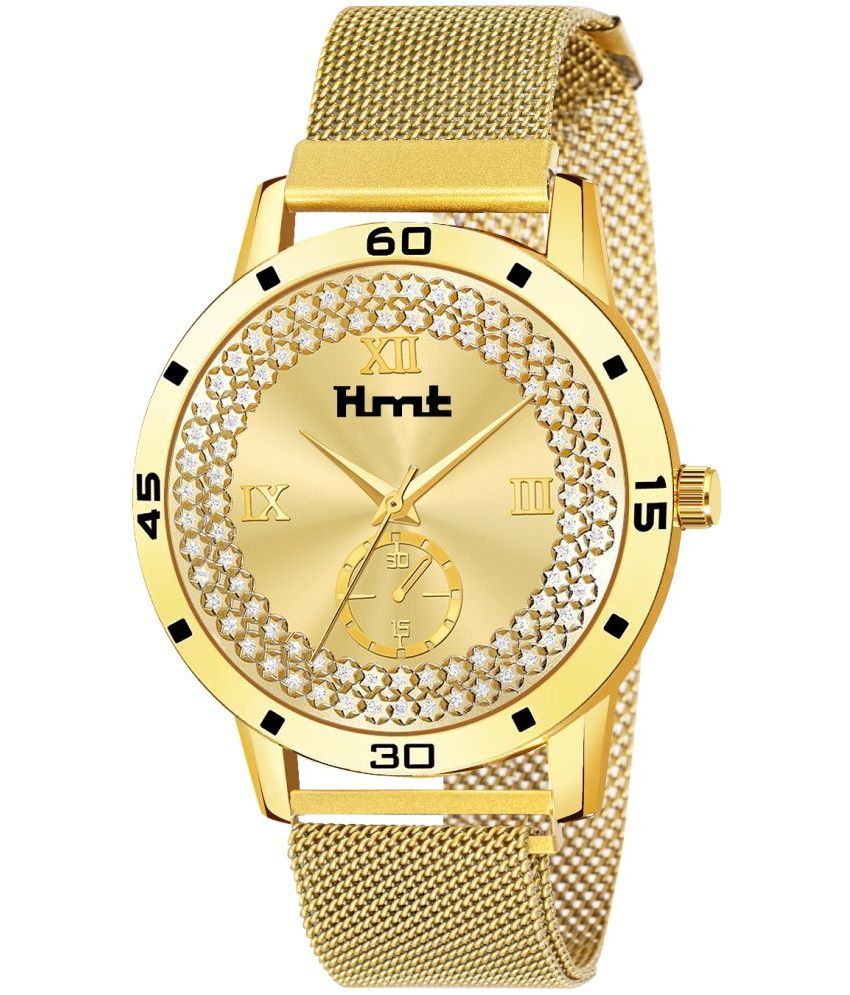     			THMT Gold Stainless Steel Analog Men's Watch