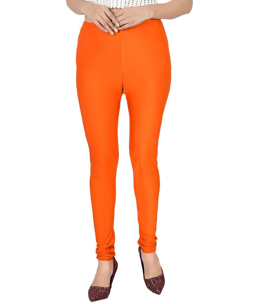     			Colorscube - Orange Lycra Women's Leggings ( Pack of 1 )