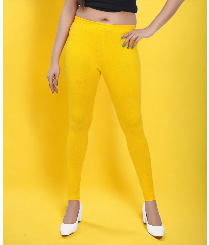     			Colorscube - Yellow Lycra Women's Leggings ( Pack of 1 )