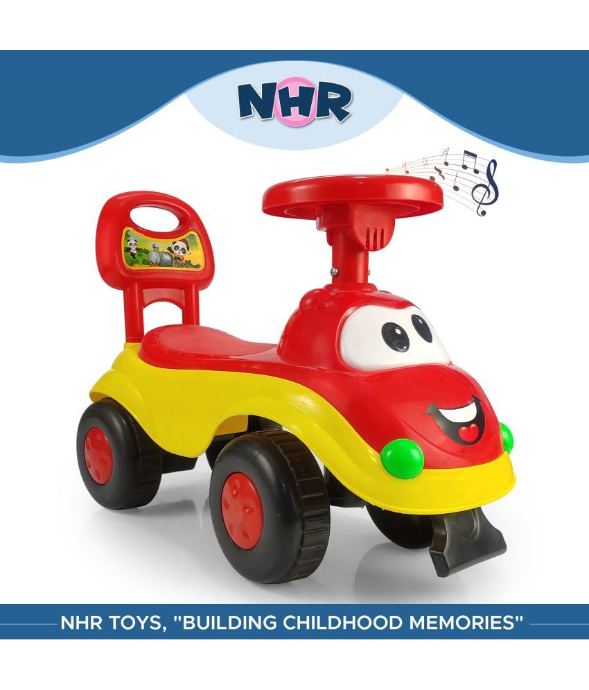     			NHR Ride on for kids, Baby Car, Push Car for baby with Horn, Backrest Ride on & Wagons Non Battery Operated Ride On(Red)