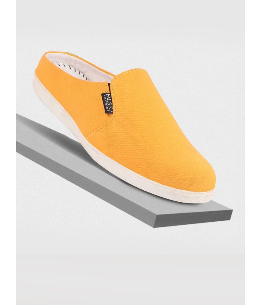     			Fausto Yellow Men's Mules Shoes