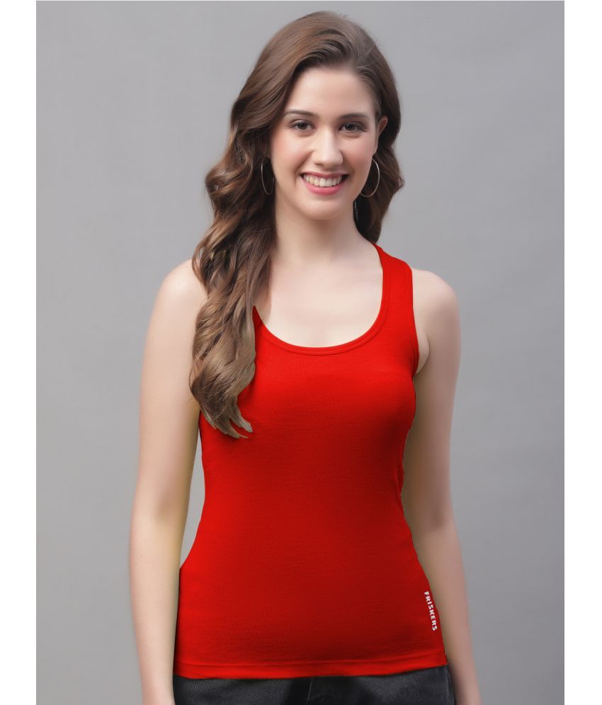     			Friskers Cotton Tanks - Red Single