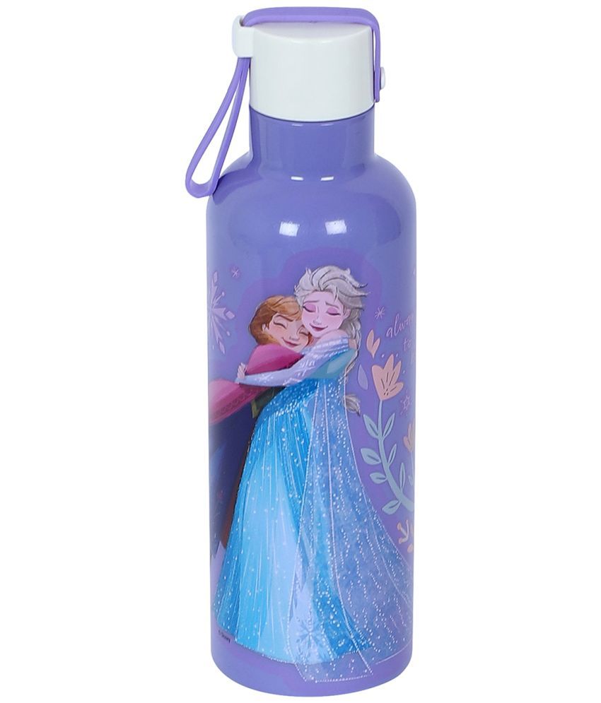     			Gluman Disney Mizu Purple Stainless Steel Water Bottle 500 mL ( Set of 1 )