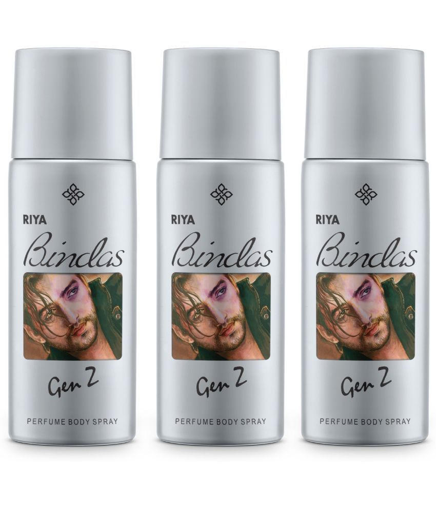     			Riya Bindas Grey Perfume Deodorant Spray for Men 450 ml ( Pack of 3 )