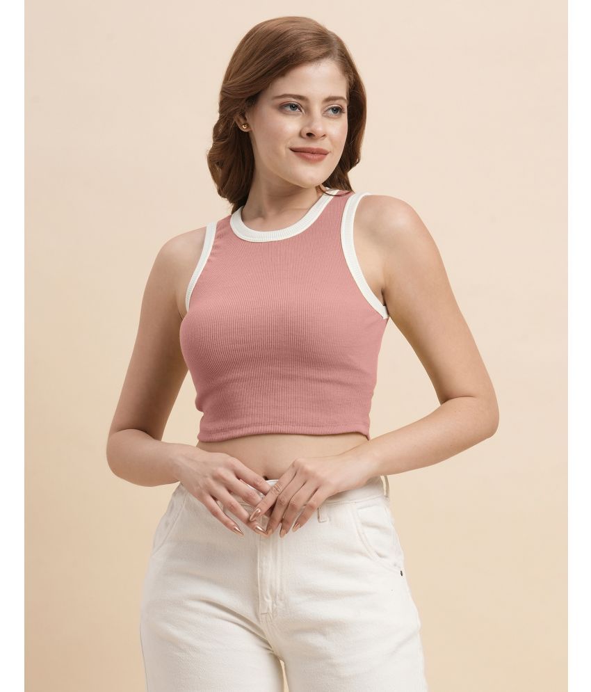     			Selvia Pink Polyester Women's Crop Top ( Pack of 1 )