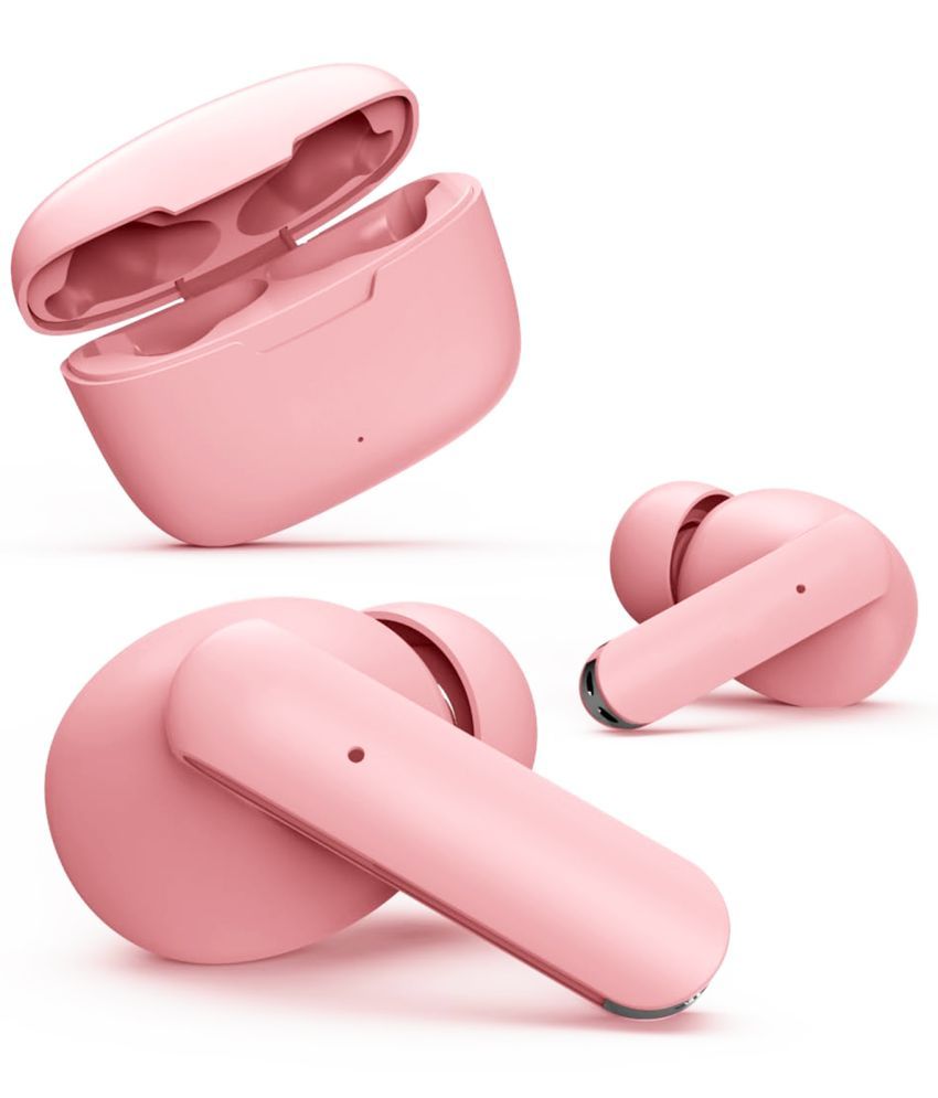     			Vertical9 Earbud 8hrs playtime Type C True Wireless (TWS) In Ear 8 Hours Playback Active Noise cancellation IPX4(Splash & Sweat Proof) Pink