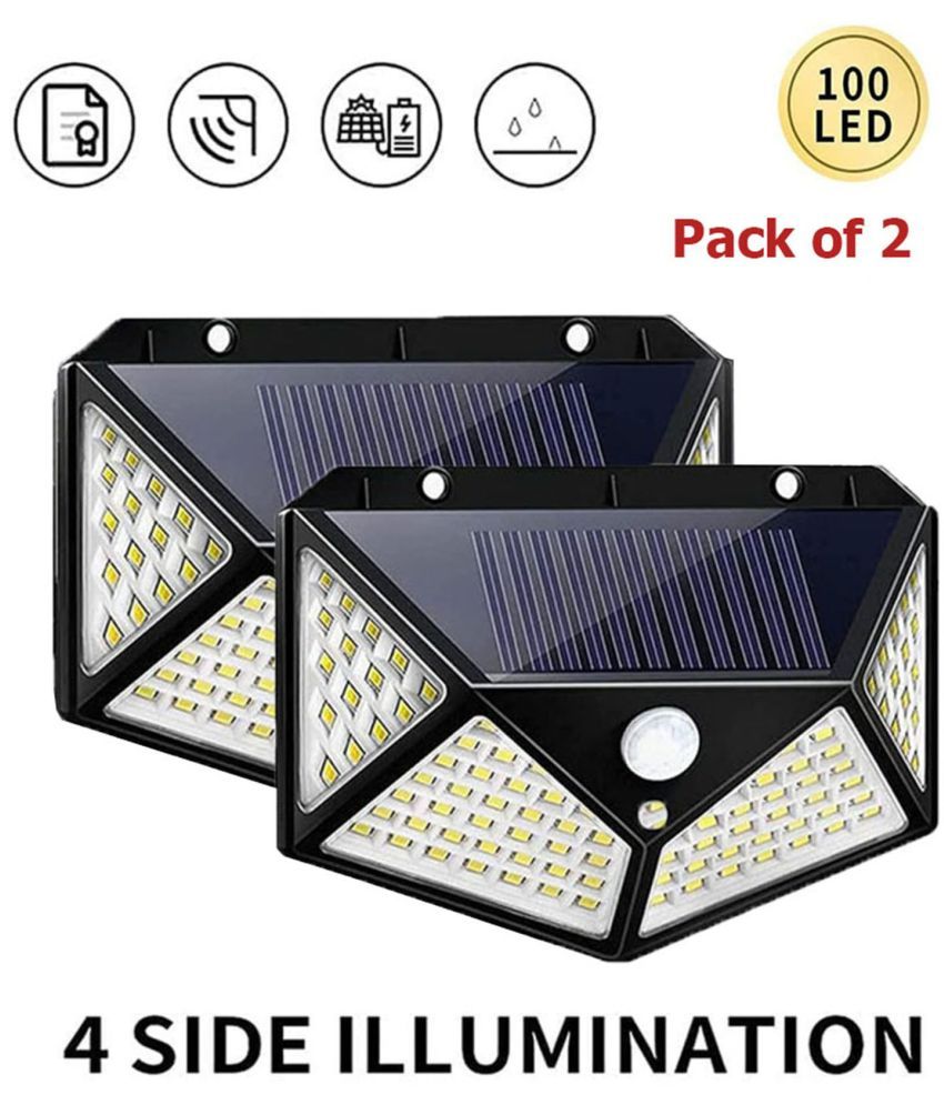     			let light 3W Solar Outdoor Wall Light ( Pack of 2 )