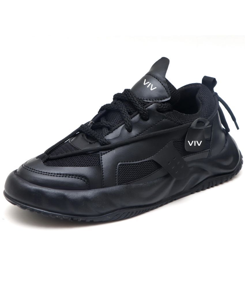     			viv CASUAL BLACK SHOE Black Men's Lifestyle Shoes