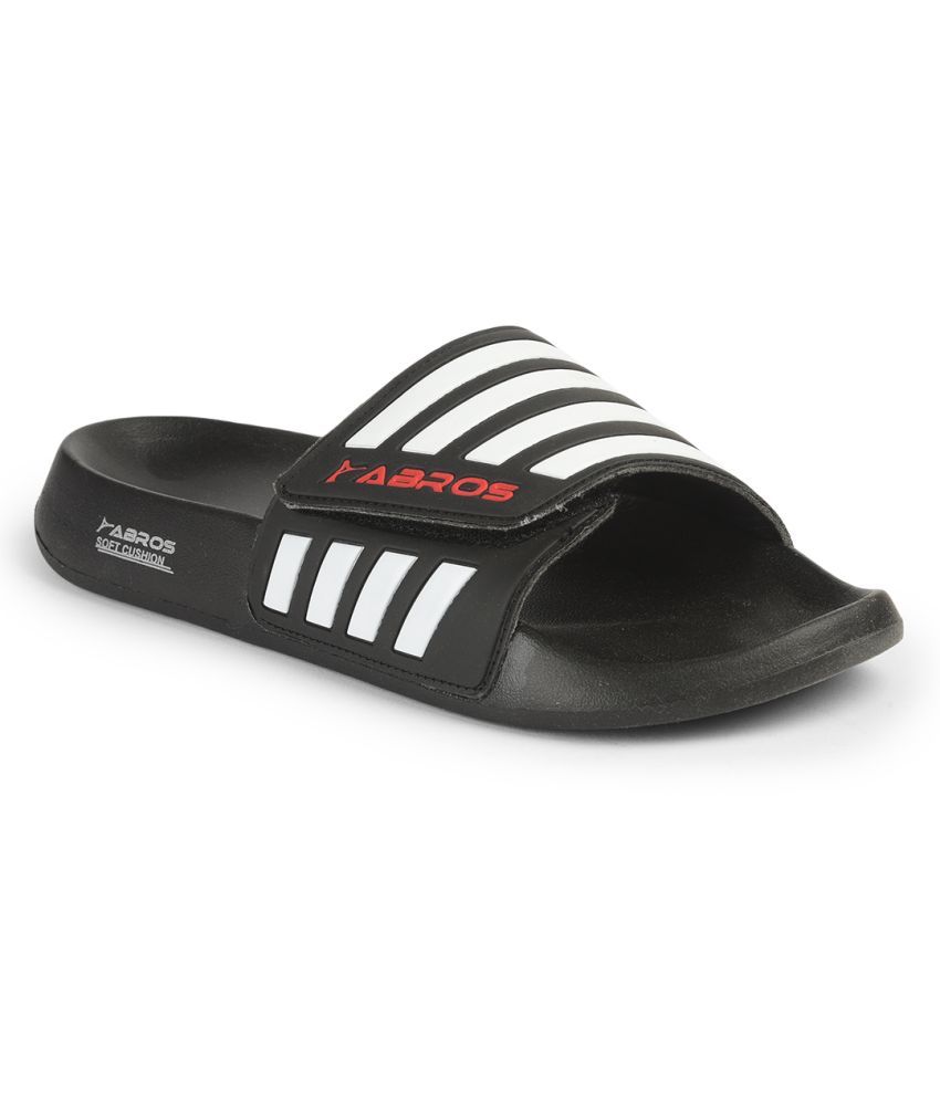     			Abros Black Men's Slide Flip Flop