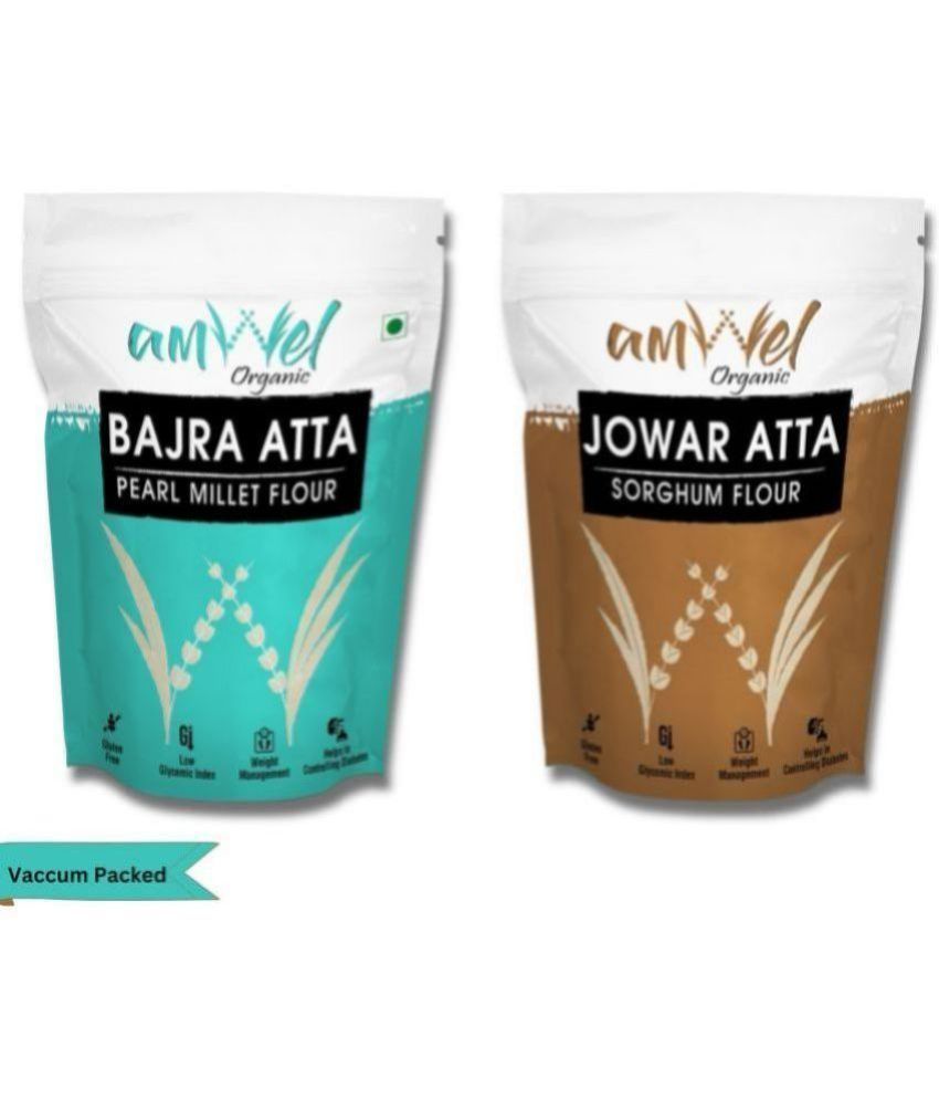     			Amwel Bajra Atta 450g + Jowar Atta 450g 900 gm Pack of 2