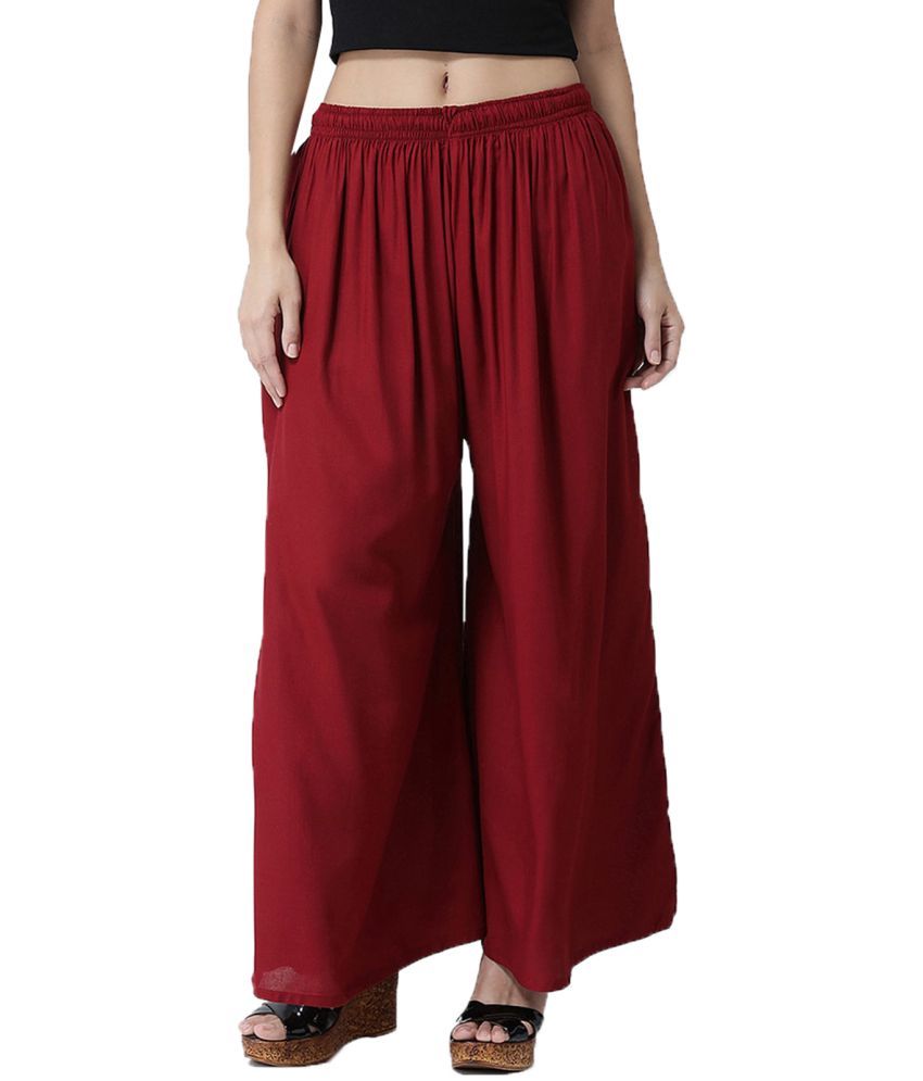     			Colorscube - Maroon Rayon Women's Palazzo ( Pack of 1 )