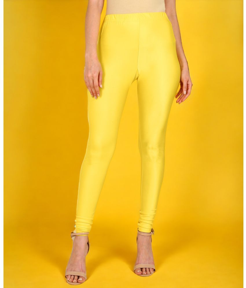     			Colorscube - Yellow Lycra Women's Churidar ( Pack of 1 )