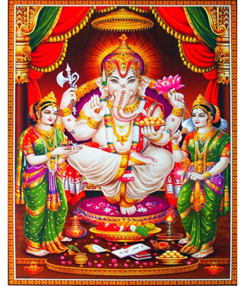     			Manas Ganesha Religious Wallpaper ( 60 X 90 ) cm (Pack of 1)