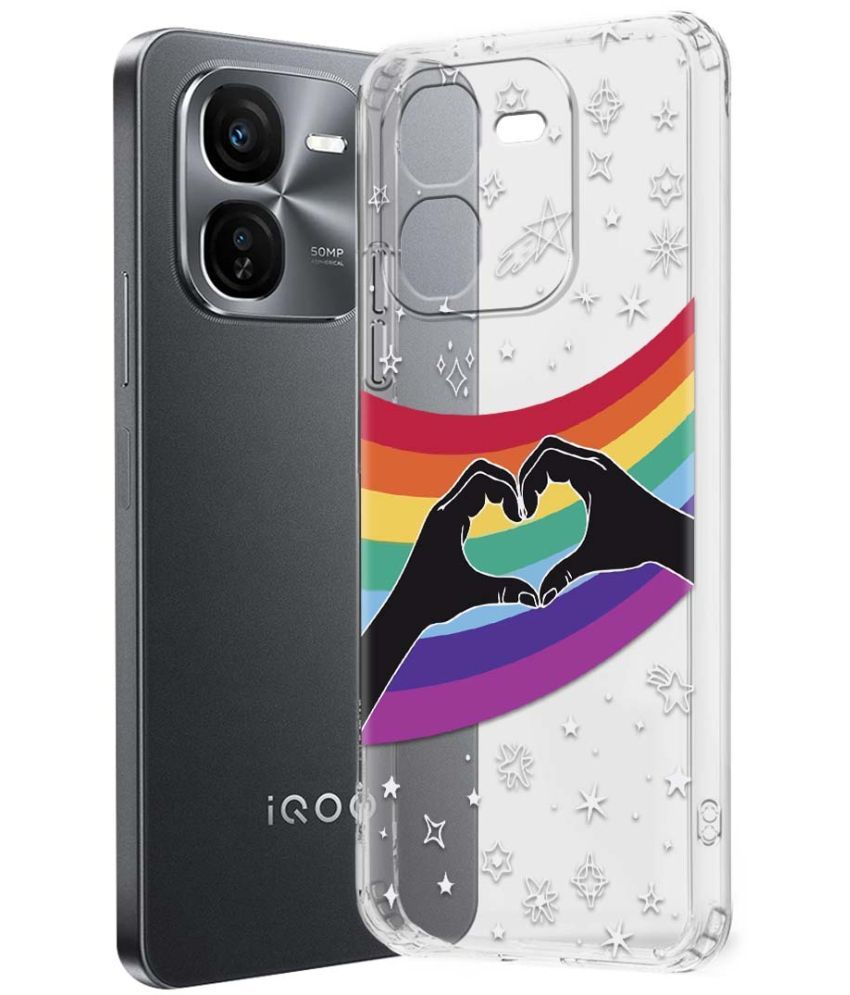     			NBOX Multicolor Printed Back Cover Silicon Compatible For iQOO Z9x 5G ( Pack of 1 )