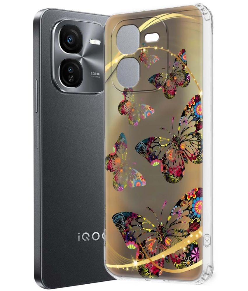     			NBOX Multicolor Printed Back Cover Silicon Compatible For iQOO Z9x 5G ( Pack of 1 )