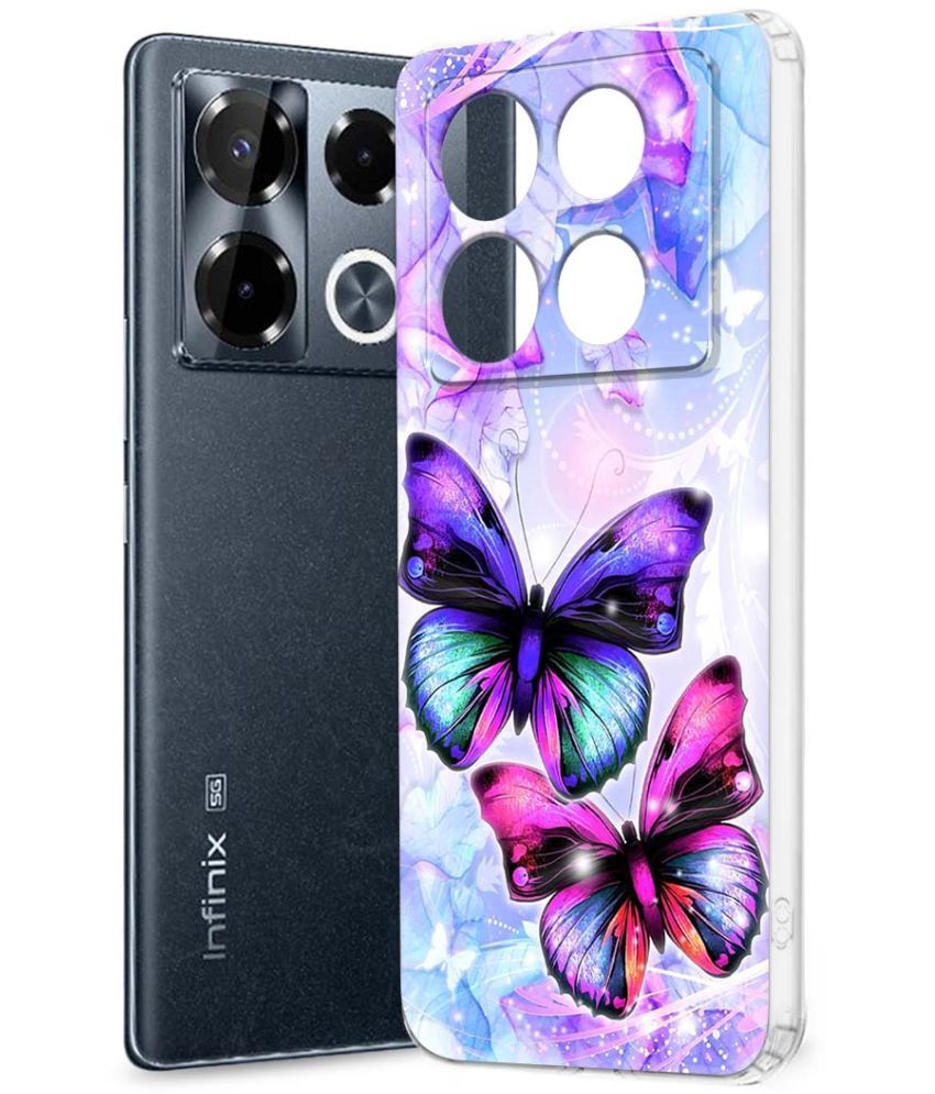     			NBOX Multicolor Printed Back Cover Silicon Compatible For Infinix Note 40 pro plus 5G ( Pack of 1 )