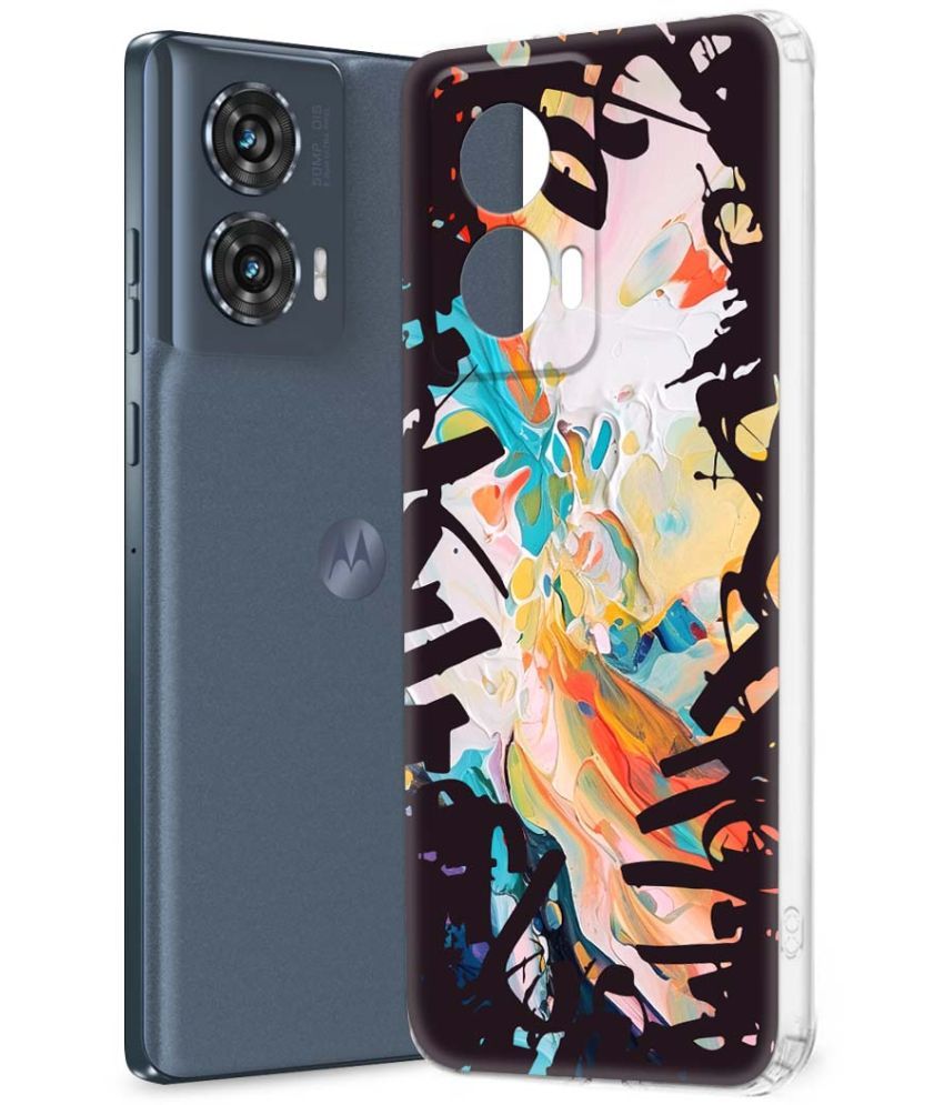     			NBOX Multicolor Printed Back Cover Silicon Compatible For Moto Edge 50 Fusion ( Pack of 1 )