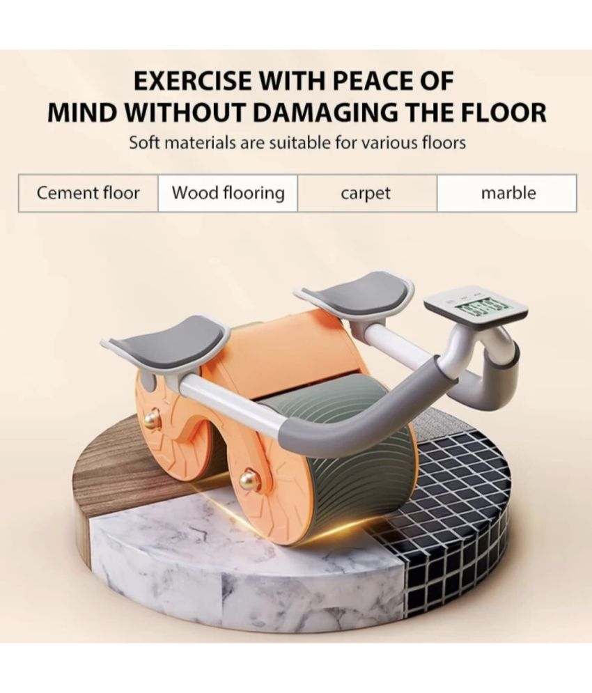     			Roller Wheel Exercise with Elbow Support, Automatic Rebound Abdominal Wheel Ab Exerciser