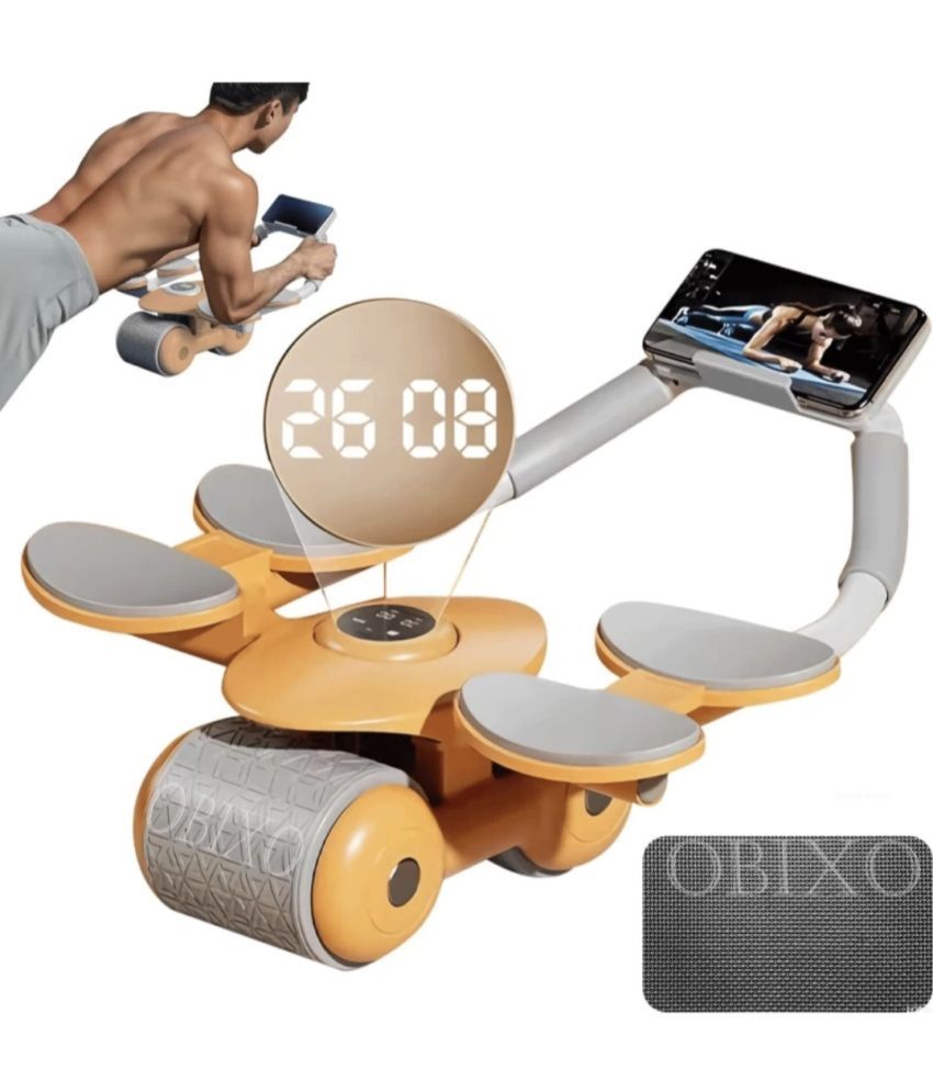     			Roller Wheel Exercise with Elbow Support, Automatic Rebound Abdominal Wheel Ab Exerciser