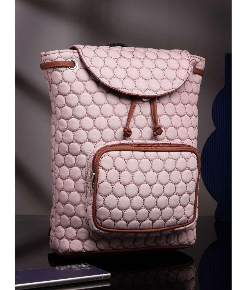     			Anekaant Pink Polyster Backpack