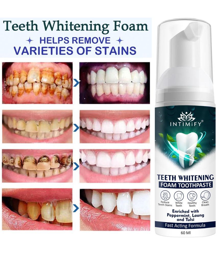     			Intimify Teeth Whitening Foam, Toothpaste Smoke Stain, Oral Hygiene Tooth Care, 60 Ml