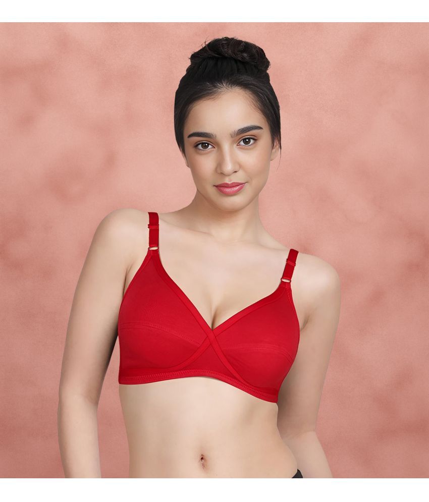     			Susie Cotton Non Padded Women's Everyday Bra ( Red ) LB004-RacingRed